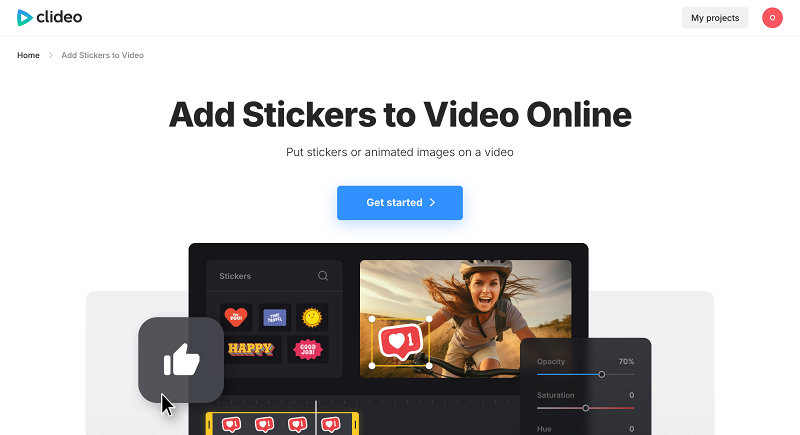 Video editor to add stickers to video
