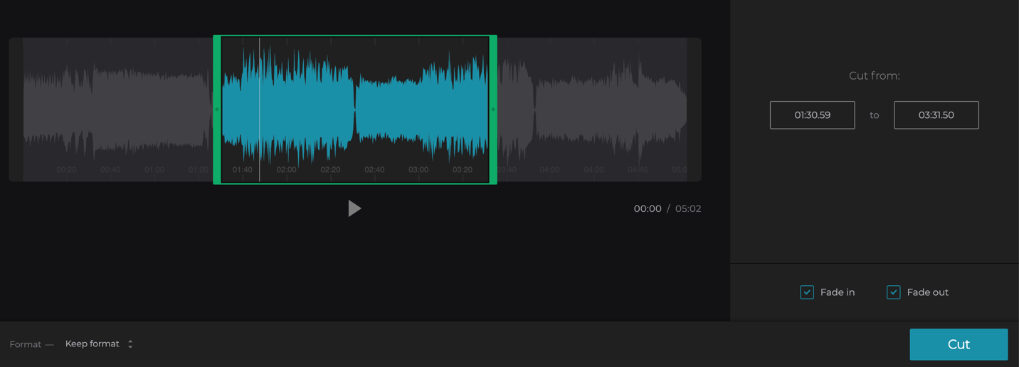 How to cut your audio online — Clideo