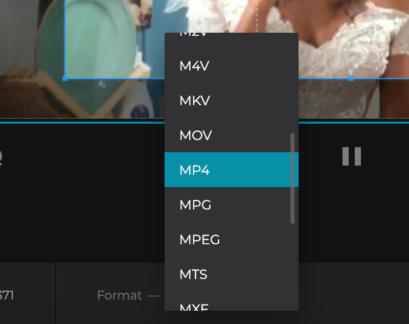 How to change output format Choose format for the cropped video for iPhone