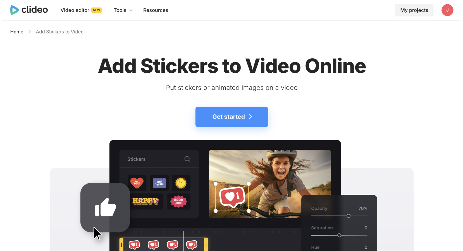 How to Add Stickers to Videos — Clideo