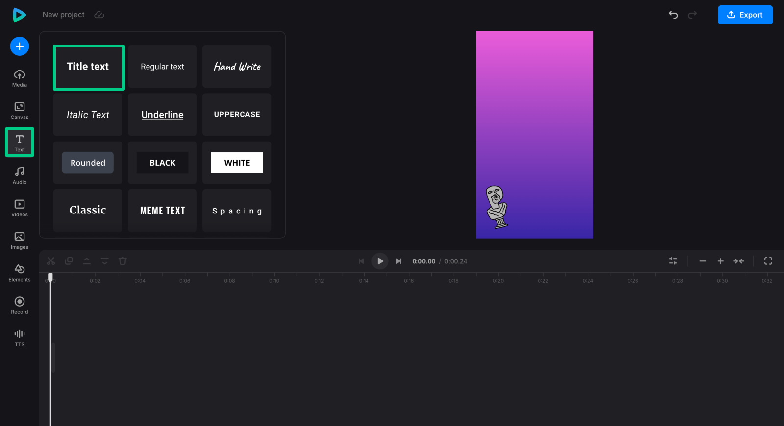 Add text in text video