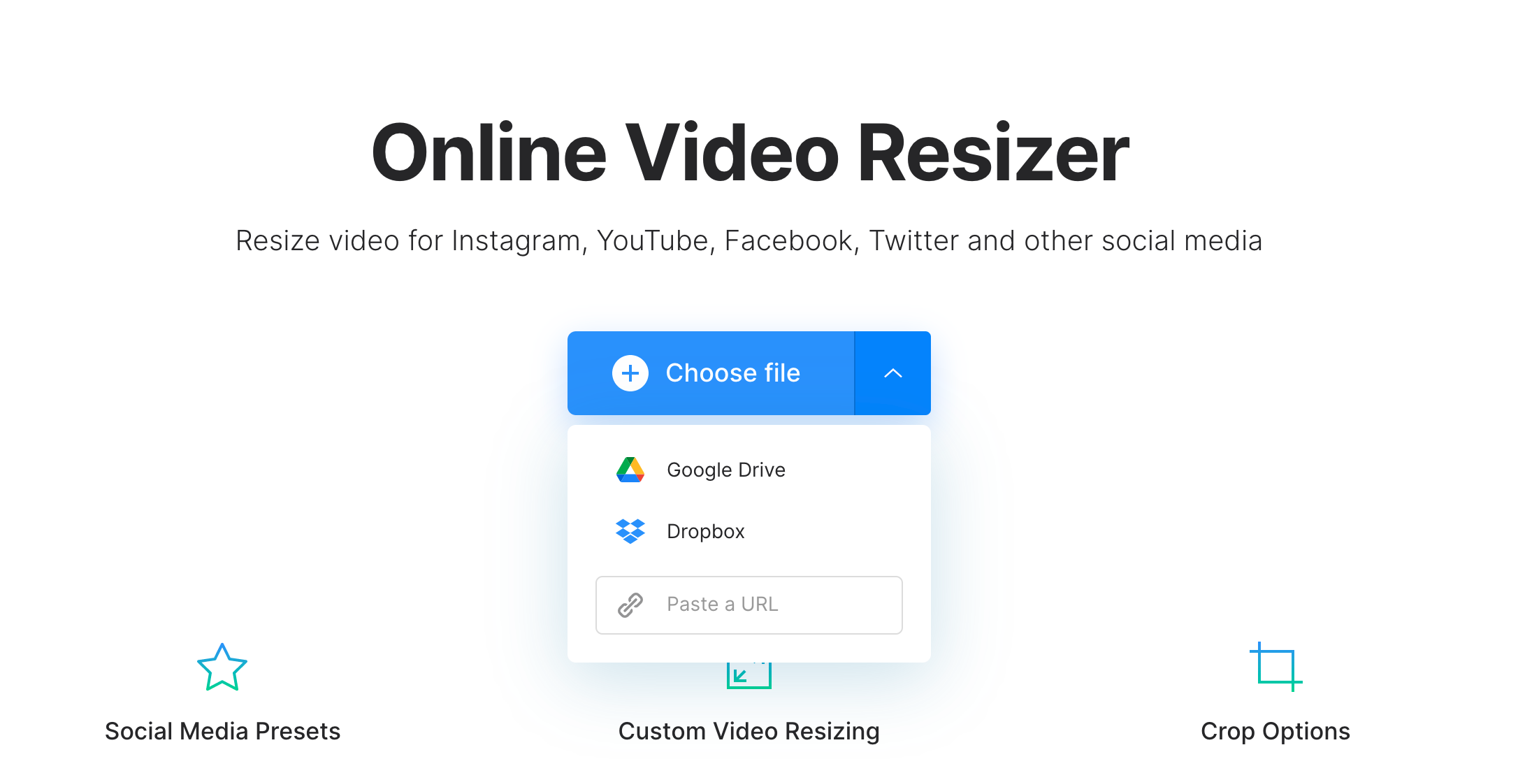 Add video to change aspect ratio Upload video or image to change aspect ratio