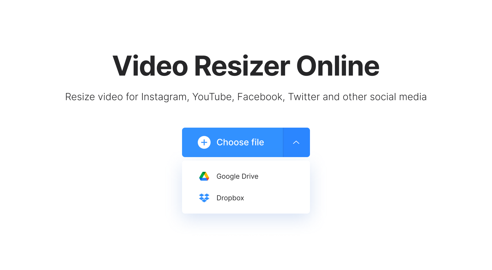 Upload video to change native resolution