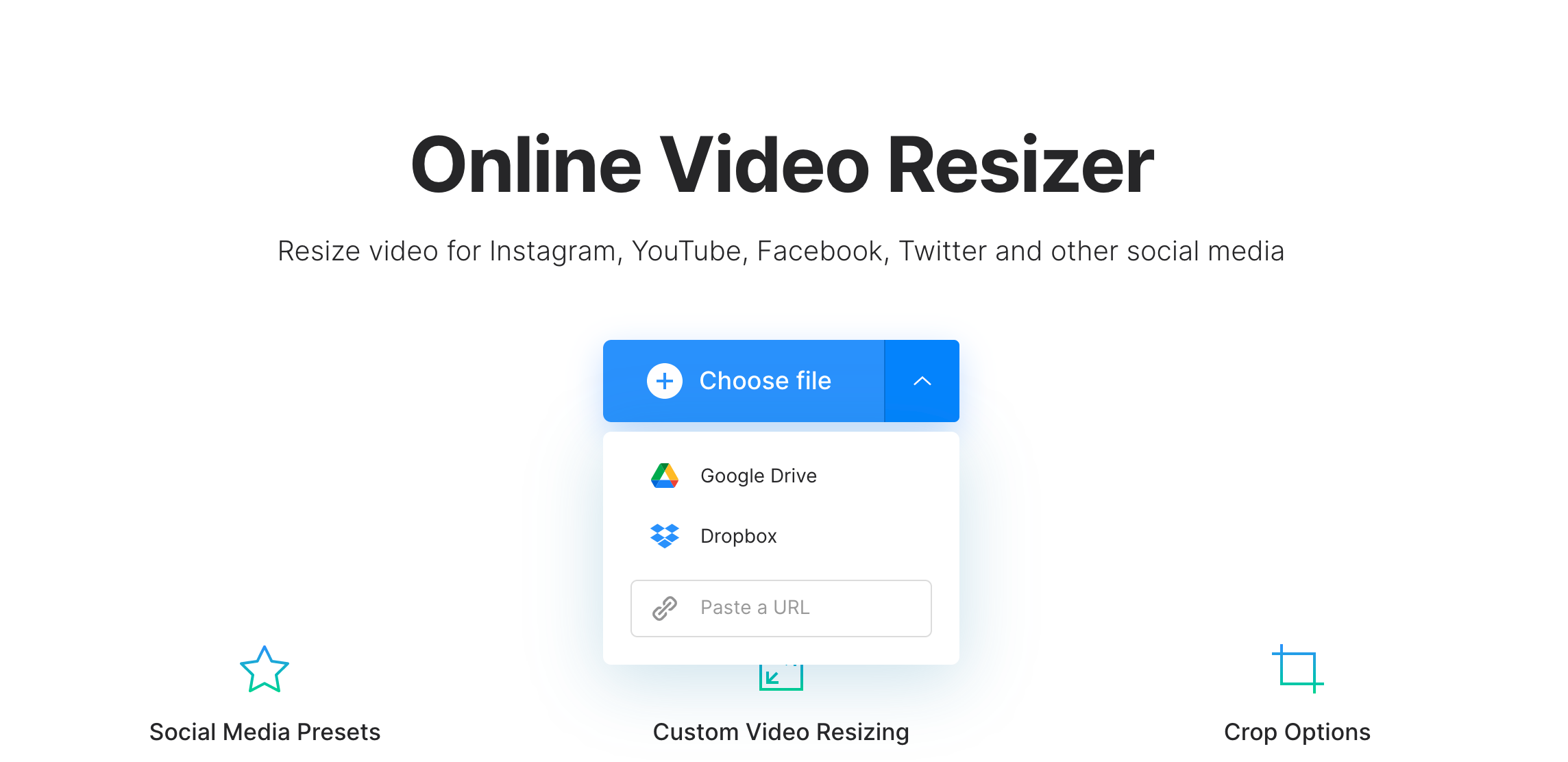 Add video to convert to Instagram format Upload video to convert to Instagram format