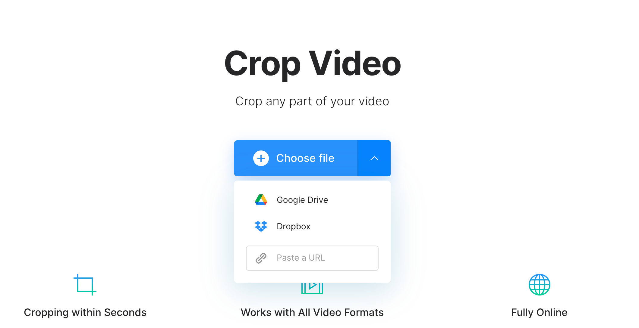 Add video to crop with Rule of Thirds Upload video to crop using Rule of Thirds