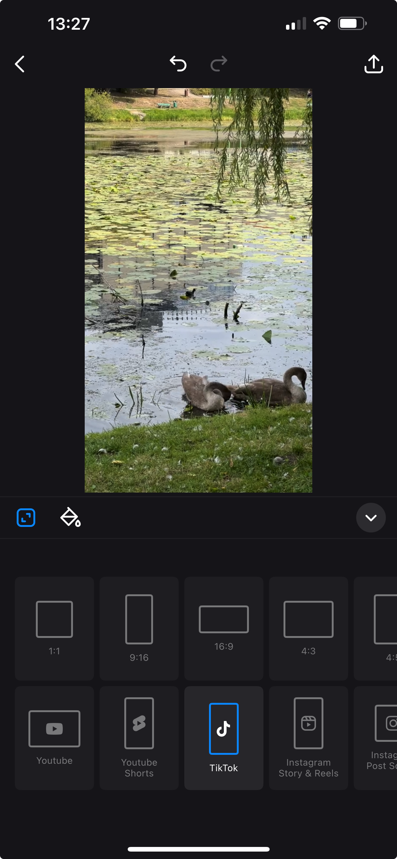 Change aspect ratio in Clideo app Aspect ratio for merged videos Clideo