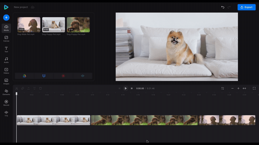 Ripple editing Clideo