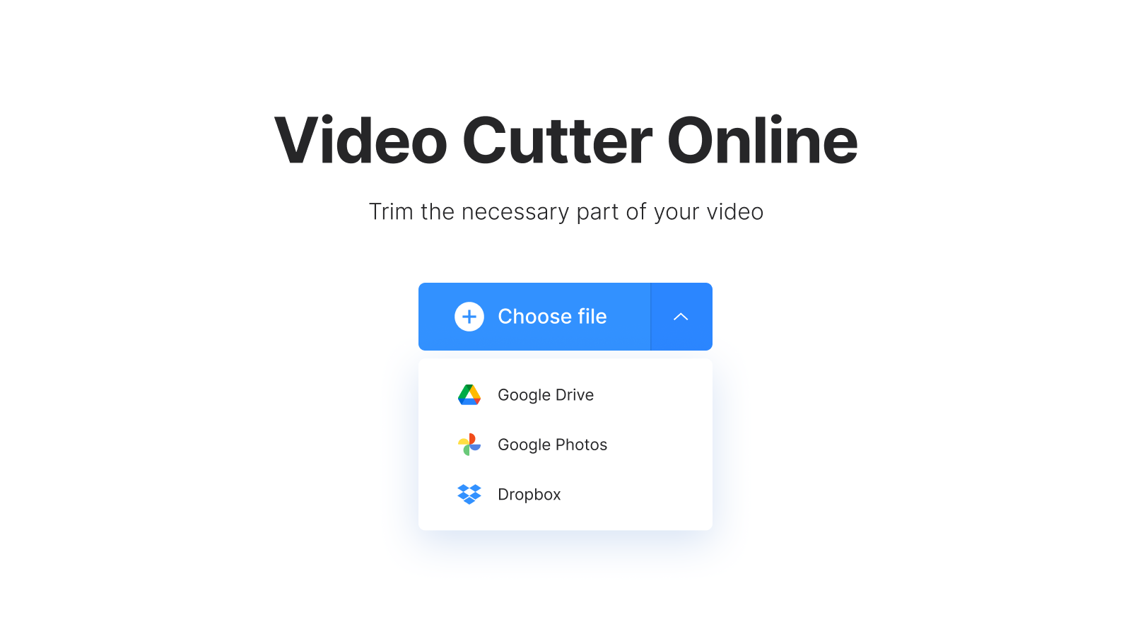 Video cutter before creating GIF from video