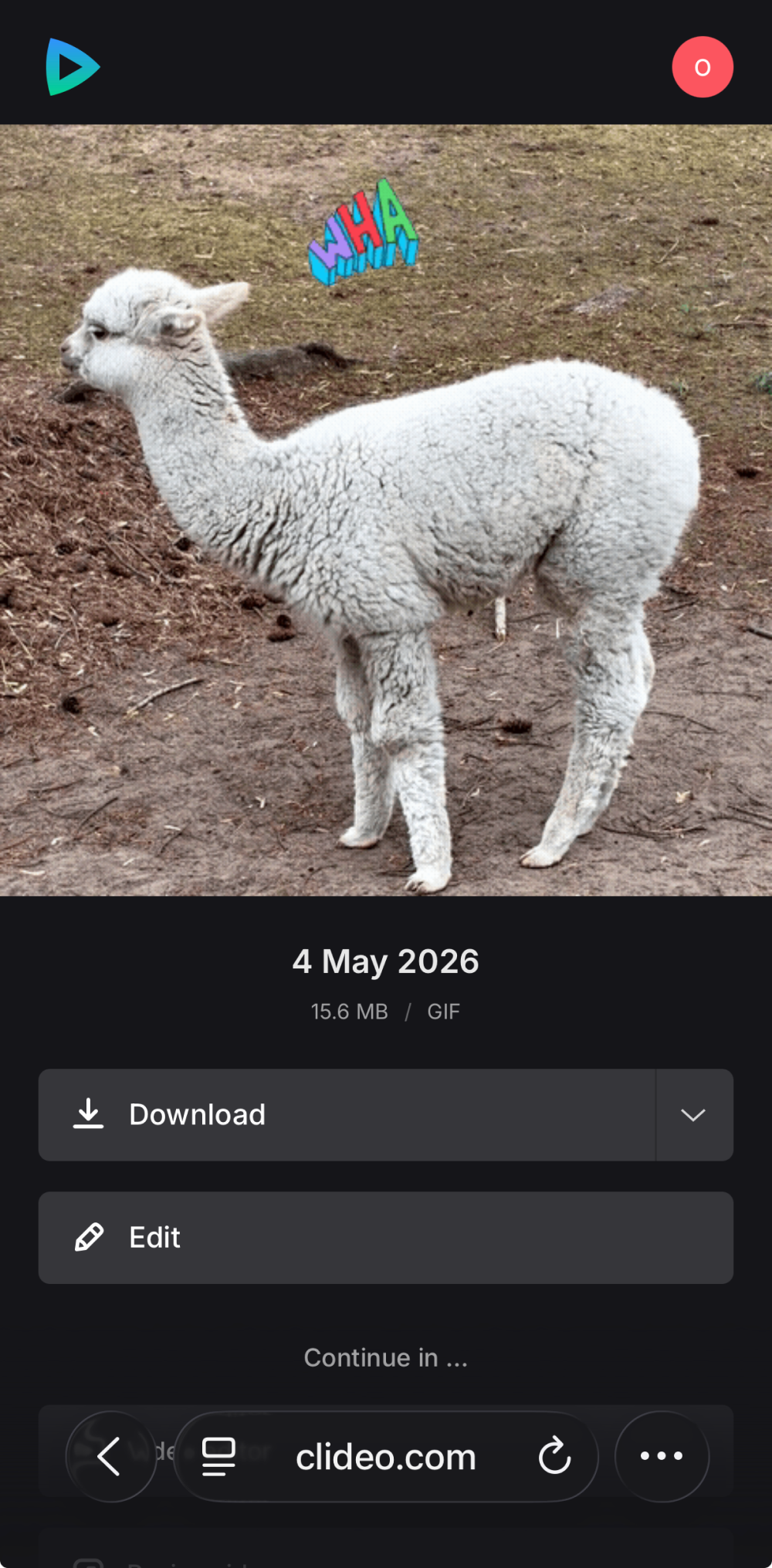 Download GIF created from video file