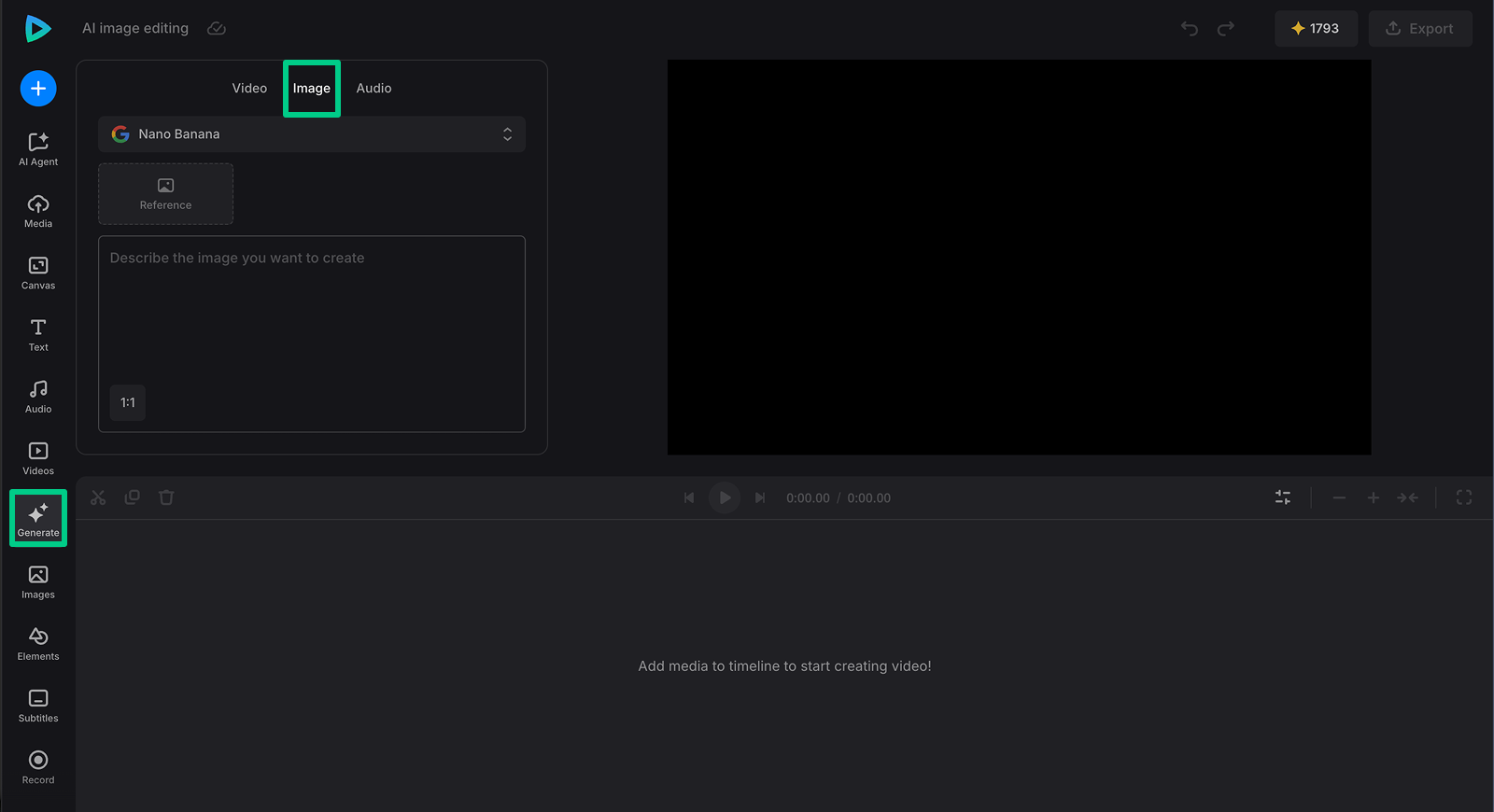 AI image editing workflow Image generator to use AI to edit photos
