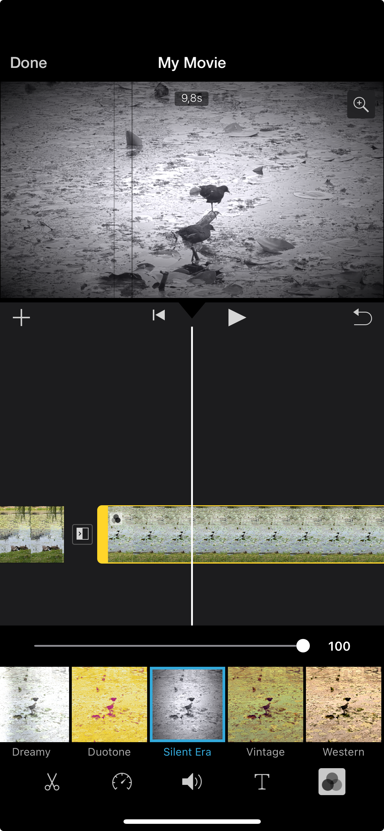 Video filters on iPhone iMovie iMovie filters