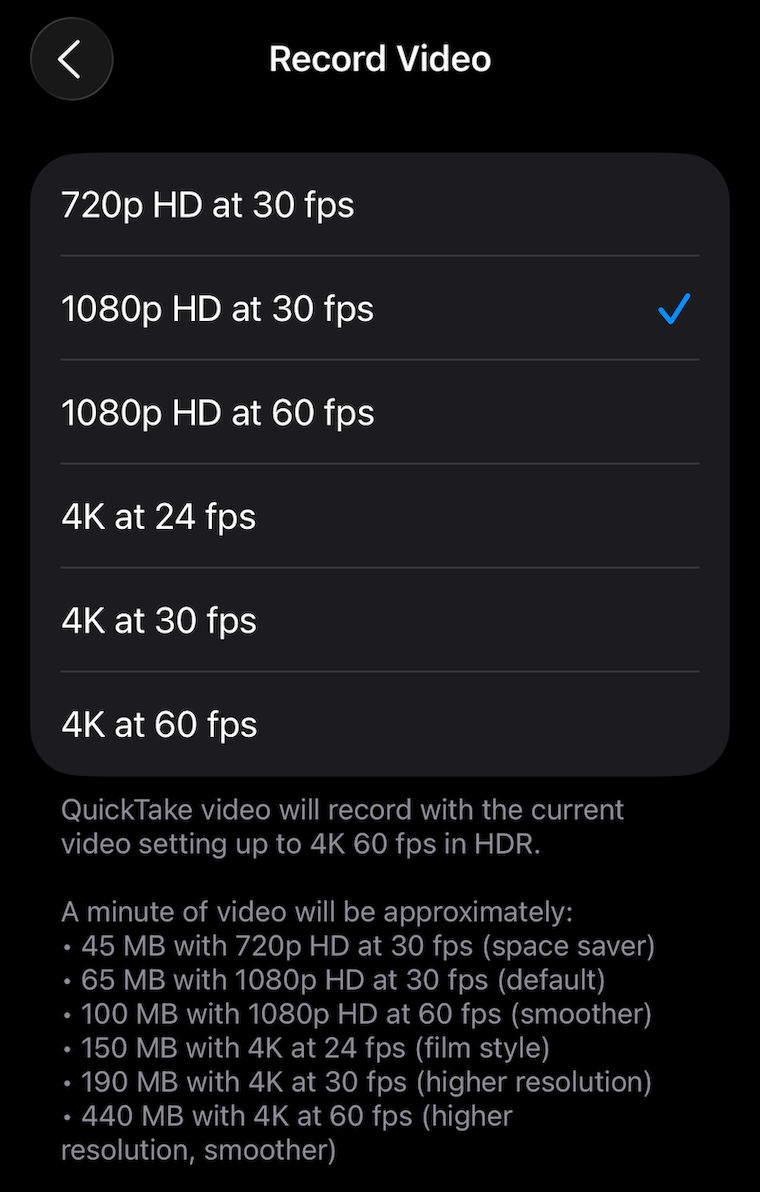 iPhone record video screen