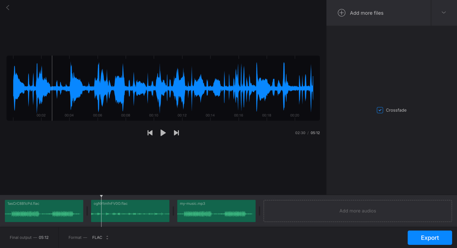 Merge FLAC files with MP3