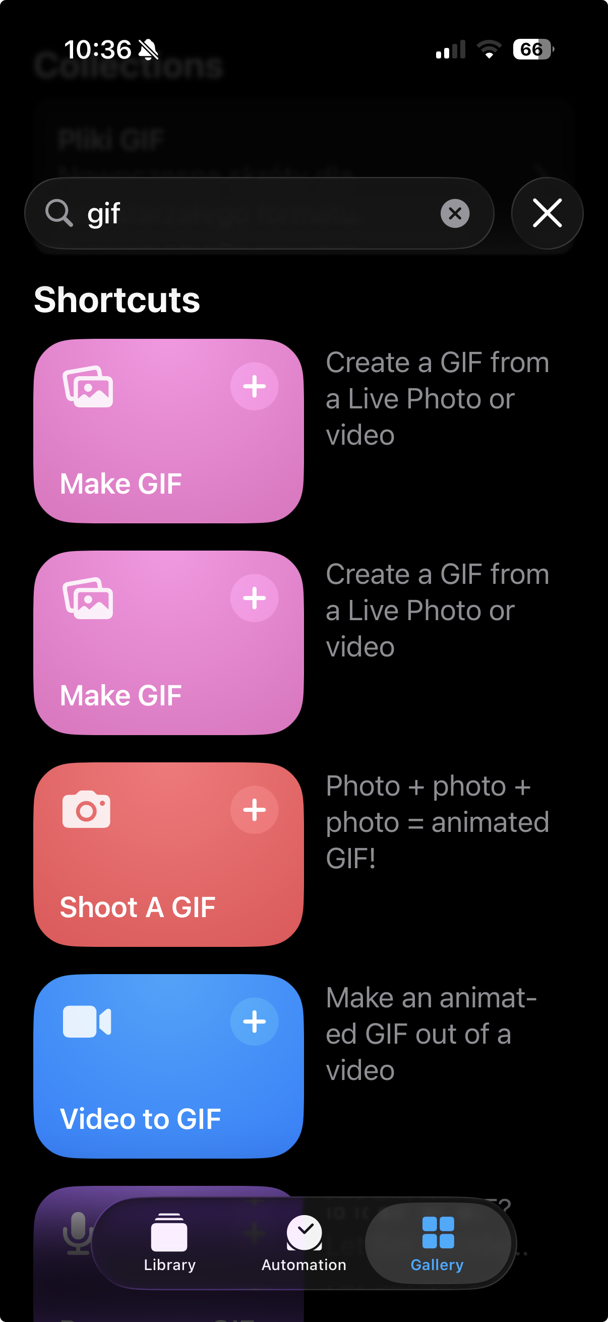 MOV to GIF Shortcuts