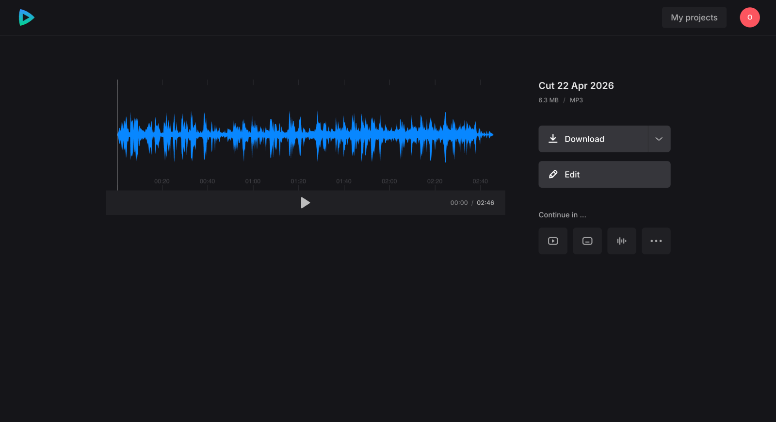 Download audio extracted from MP4