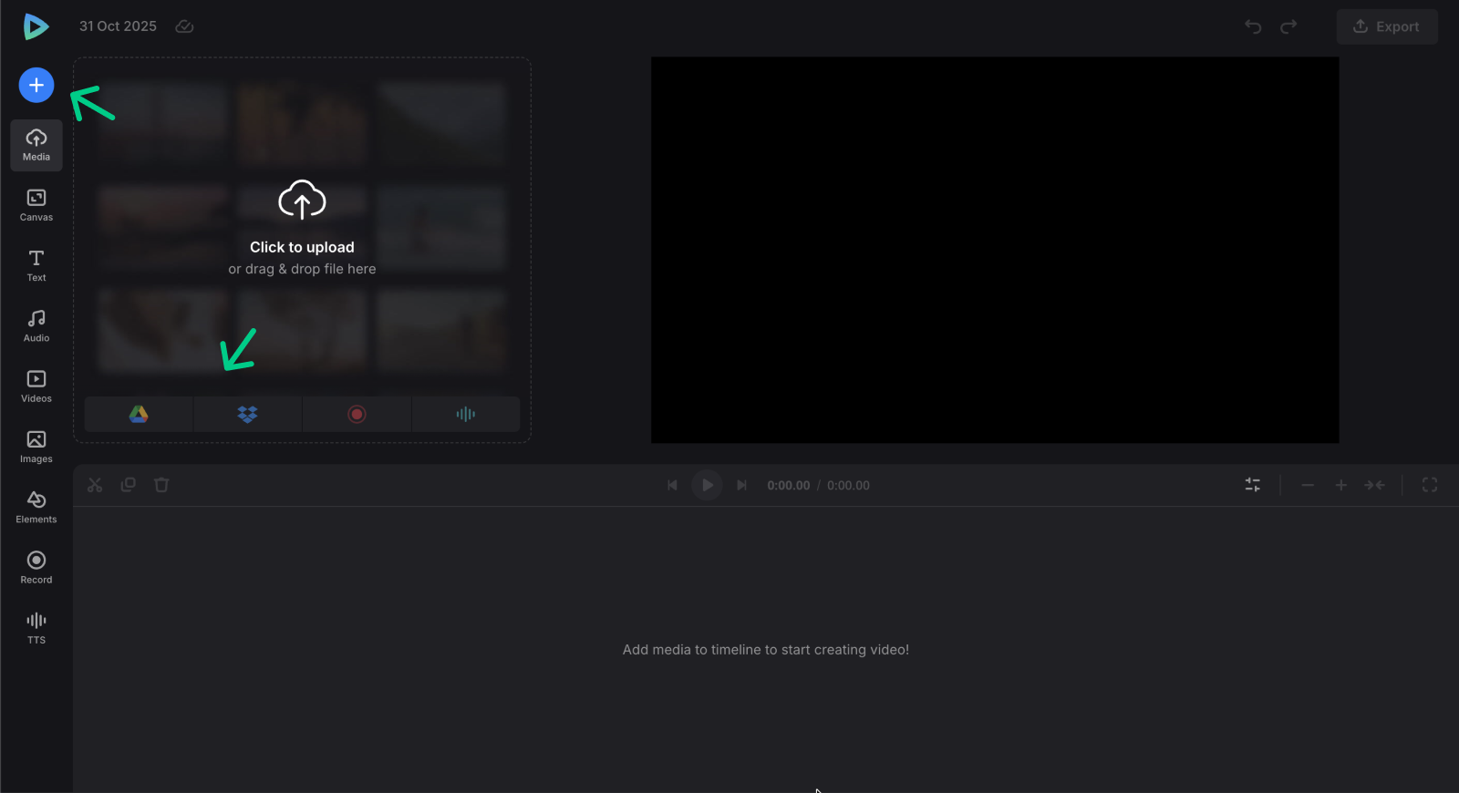 Upload assets to make a Halloween challenge video