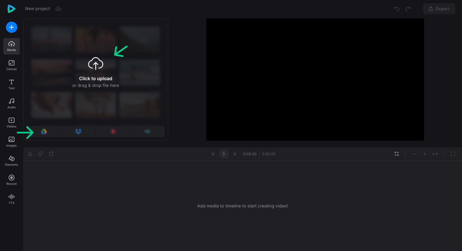 Upload file to crop video online