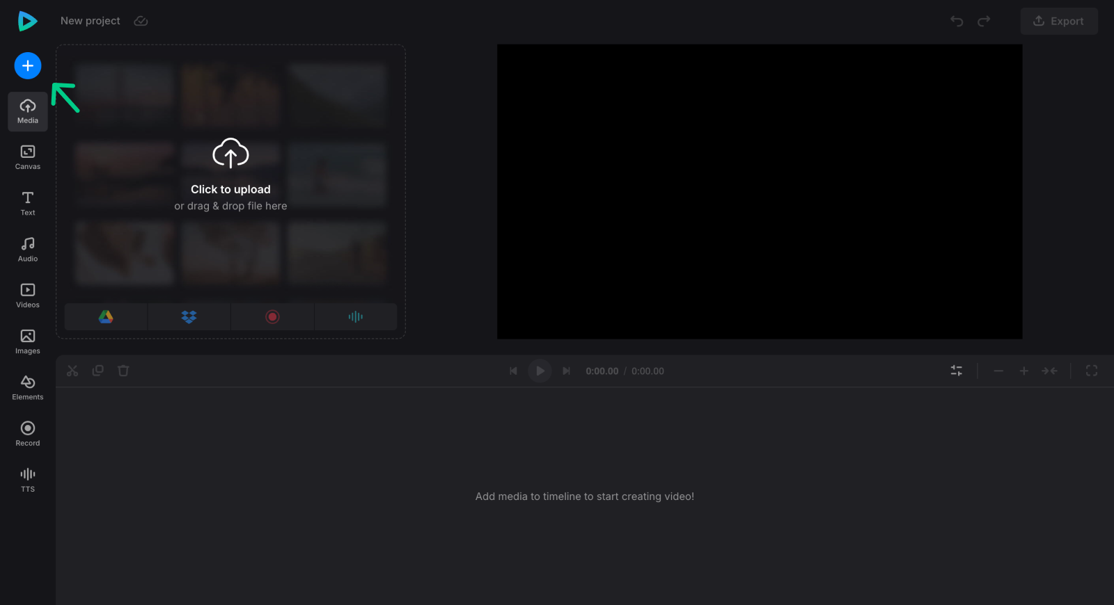 Add file to GIF maker Upload video to GIF maker