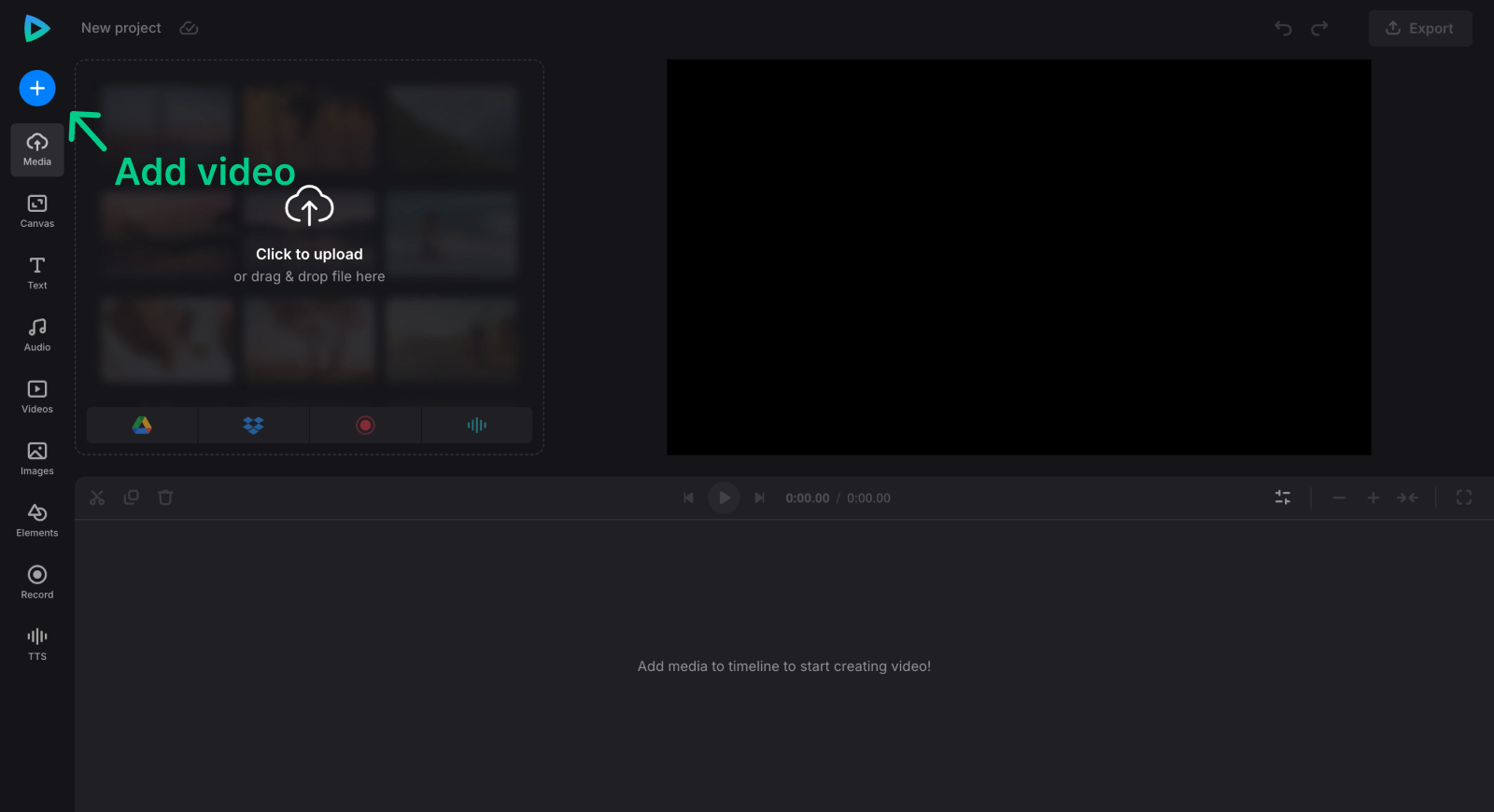 Upload video to online voice recorder
