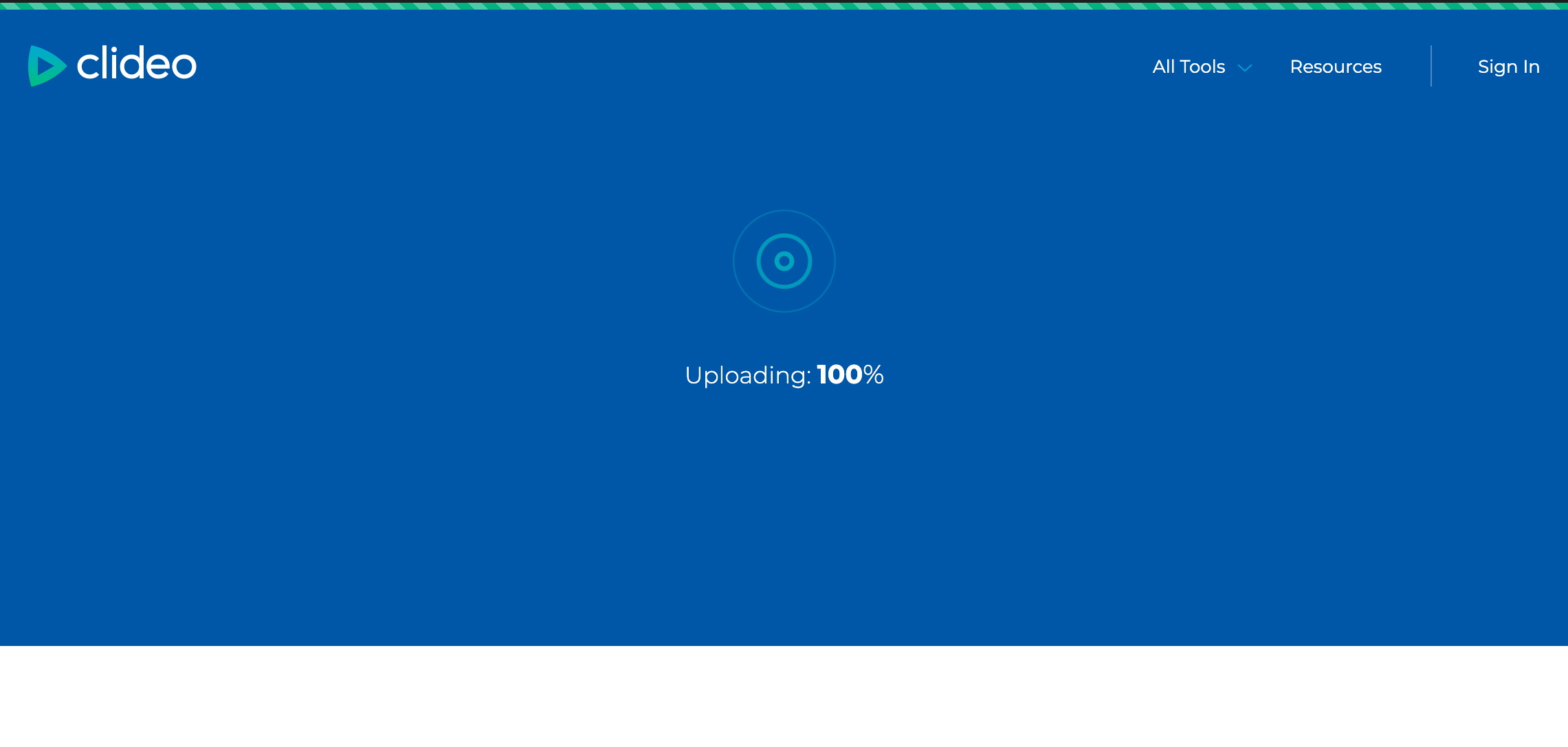 How the video is uploading Wait until the file is uploaded to the video cropper
